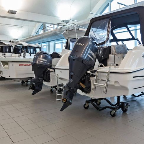 Yamaha båter i rekke